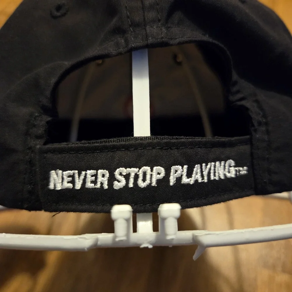 Gamma Pickleball Hat Cap Adult‎ Black Never Stop Playing Performance Stretch